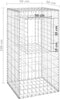 vidaXL - Schanskorf - palen - 2 - st - 40x40x100 - cm - ijzer