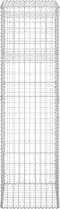 vidaXL - Schanskorf - palen - 2 - st - 40x40x100 - cm - ijzer