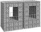 vidaXL - Schanskorf - palen - 2 - st - 40x40x100 - cm - ijzer