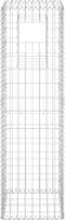 vidaXL - Schanskorf - palen - 2 - st - 40x40x140 - cm - ijzer
