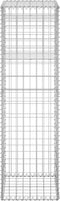 vidaXL - Schanskorf - palen - 2 - st - 40x40x140 - cm - ijzer