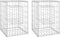 vidaXL - Schanskorf - palen - 2 - st - 40x40x60 - cm - ijzer