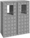 vidaXL - Schanskorf - palen - 2 - st - 40x40x60 - cm - ijzer