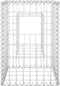 vidaXL - Schanskorf - palen - 2 - st - 40x40x60 - cm - ijzer
