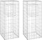 vidaXL - Schanskorf - palen - 2 - st - 40x40x60 - cm - ijzer