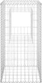 vidaXL - Schanskorf - palen - 2 - st - 50x50x100 - cm - ijzer