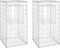 vidaXL - Schanskorf - palen - 2 - st - 50x50x100 - cm - ijzer