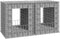 vidaXL - Schanskorf - palen - 2 - st - 50x50x140 - cm - ijzer
