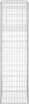 vidaXL - Schanskorf - palen - 2 - st - 50x50x180 - cm - ijzer