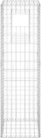 vidaXL - Schanskorf - palen - 2 - st - 50x50x60 - cm - ijzer