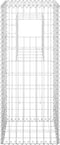 vidaXL - Schanskorf - palen - 2 - st - 50x50x60 - cm - ijzer