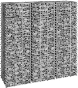 vidaXL - Schanskorf - plantenbakken - 3 - st - verhoogd - 30x30x100 - cm - ijzer