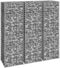 vidaXL - Schanskorf - plantenbakken - 3 - st - verhoogd - 30x30x100 - cm - ijzer