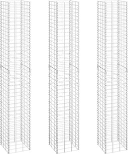 vidaXL - Schanskorf - plantenbakken - 3 - st - verhoogd - 30x30x200 - cm - ijzer