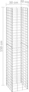 vidaXL - Schanskorf - plantenbakken - 4 - st - 30x30x50/100/150/200 - cm - ijzer