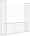 vidaXL - Schanskorf - U-vormig - met - 2 - palen - 140x20x150 - cm - ijzer