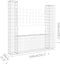 vidaXL - Schanskorf - U-vormig - met - 2 - palen - 140x20x150 - cm - ijzer
