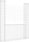 vidaXL - Schanskorf - U-vormig - met - 2 - palen - 140x20x200 - cm - ijzer