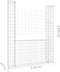 vidaXL - Schanskorf - U-vormig - met - 2 - palen - 140x20x200 - cm - ijzer