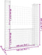 vidaXL - Schanskorf - U-vormig - met - 2 - palen - 140x20x200 - cm - ijzer