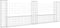 vidaXL - Schanskorf - U-vormig - met - 3 - palen - 260x20x100 - cm - ijzer