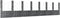 vidaXL - Schanskorf - U-vormig - met - 3 - palen - 260x20x100 - cm - ijzer