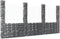 vidaXL - Schanskorf - U-vormig - met - 3 - palen - 260x20x100 - cm - ijzer