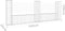 vidaXL - Schanskorf - U-vormig - met - 3 - palen - 260x20x100 - cm - ijzer