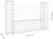 vidaXL - Schanskorf - U-vormig - met - 3 - palen - 260x20x100 - cm - ijzer