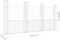 vidaXL - Schanskorf - U-vormig - met - 4 - palen - 380x20x200 - cm - ijzer