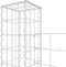 vidaXL - Schanskorf - U-vormig - met - 4 - palen - 380x20x200 - cm - ijzer
