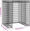 vidaXL - Schanskorf - voor - vuilnisbak - 110x91x120 - cm - gegalvaniseerd - ijzer