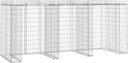 vidaXL - Schanskorf - voor - vuilnisbak - 270x91x120 - cm - gegalvaniseerd - ijzer