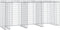 vidaXL - Schanskorf - voor - vuilnisbak - 270x91x120 - cm - gegalvaniseerd - ijzer