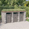 vidaXL - Schanskorf - voor - vuilnisbak - 270x91x120 - cm - gegalvaniseerd - ijzer