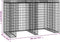 vidaXL - Schanskorf - voor - vuilnisbak - 270x91x120 - cm - gegalvaniseerd - ijzer