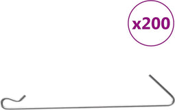 vidaXL - Schanskorfhaken - 200 - st - staal