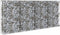 vidaXL - Schanskorfmuur - met - deksels - 200x20x85 - cm - gegalvaniseerd - staal