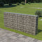 vidaXL - Schanskorfmuur - met - deksels - 200x20x85 - cm - gegalvaniseerd - staal
