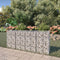 vidaXL - Schanskorfmuur - met - deksels - 200x20x85 - cm - gegalvaniseerd - staal