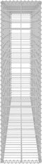 vidaXL - Schanskorfmuur - met - deksels - 200x20x85 - cm - gegalvaniseerd - staal