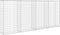 vidaXL - Schanskorfmuur - met - deksels - 200x20x85 - cm - gegalvaniseerd - staal