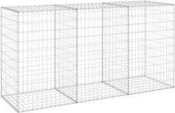 vidaXL - Schanskorfmuur - met - deksels - 200x60x100 - cm - gegalvaniseerd - staal