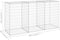 vidaXL - Schanskorfmuur - met - deksels - 200x60x100 - cm - gegalvaniseerd - staal