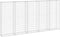 vidaXL - Schanskorfmuur - met - deksels - 300x30x150 - cm - gegalvaniseerd - staal