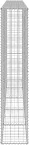 vidaXL - Schanskorfmuur - met - deksels - 300x30x150 - cm - gegalvaniseerd - staal