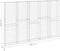 vidaXL - Schanskorfmuur - met - deksels - 300x30x200 - cm - gegalvaniseerd - staal