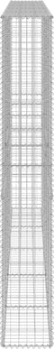 vidaXL - Schanskorfmuur - met - deksels - 300x30x200 - cm - gegalvaniseerd - staal