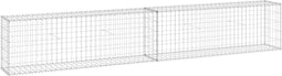 vidaXL - Schanskorfmuur - met - deksels - 300x30x50 - cm - gegalvaniseerd - staal