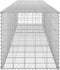 vidaXL - Schanskorfmuur - met - deksels - 300x50x50 - cm - gegalvaniseerd - staal